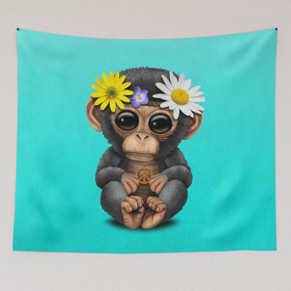Item preview, Cute Baby Chimp Hippie designed and sold by JeffBartels.