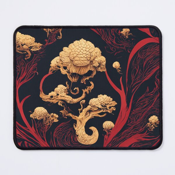 Item preview, Red on Black with Golden Bulbs designed and sold by Shr00mDesign.