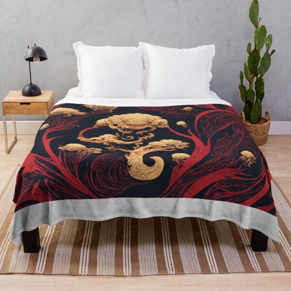 Item preview, Red on Black with Golden Bulbs designed and sold by Shr00mDesign.