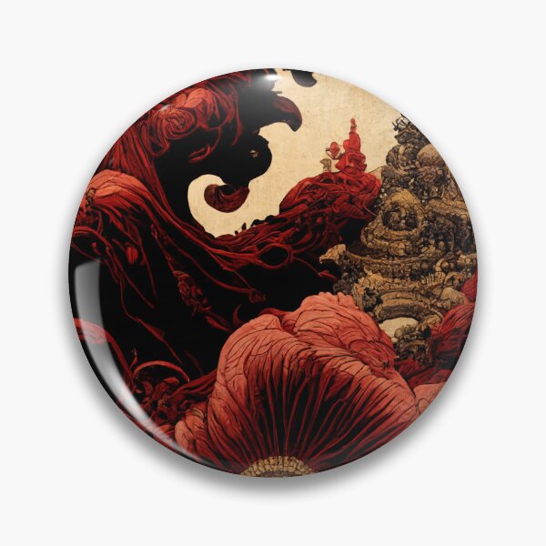 Item preview, Golden Temple in Red Flower Realm designed and sold by Shr00mDesign.