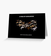 A Mob of Kangaroos Greeting Card