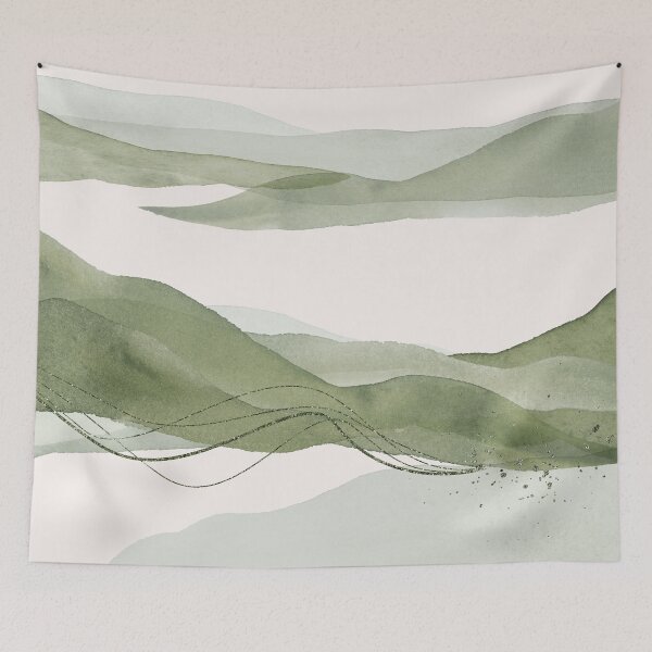 Item preview, Sage Abstract Landscape designed and sold by simplydesignart.