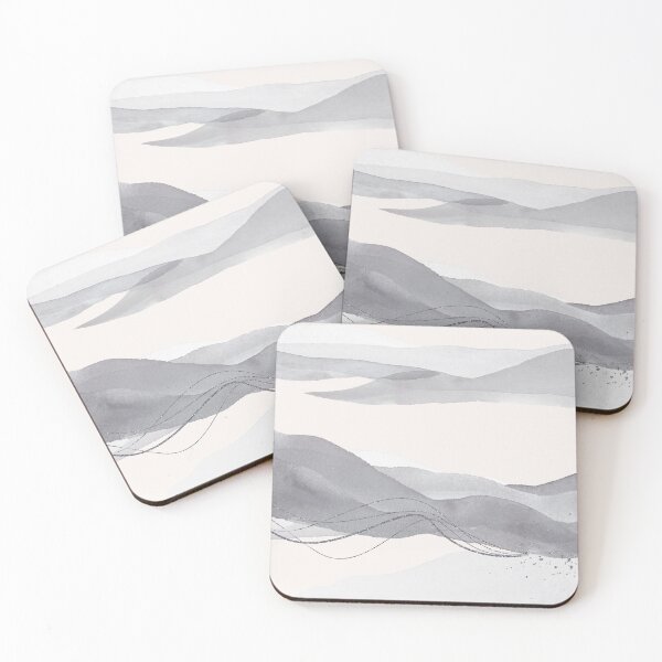 Item preview, Warm Grey Abstract Landscape designed and sold by simplydesignart.