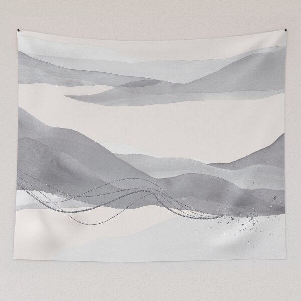 Item preview, Warm Grey Abstract Landscape designed and sold by simplydesignart.