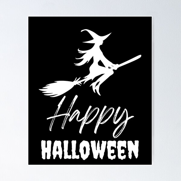 Item preview, Happy halloween elegant witch with her broom designed and sold by Jenmag.