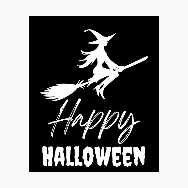 Item preview, Happy halloween elegant witch with her broom designed and sold by Jenmag.