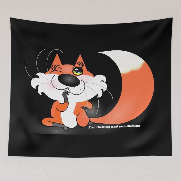 Item preview, Fox itching and scratching  designed and sold by Shirley cute art .