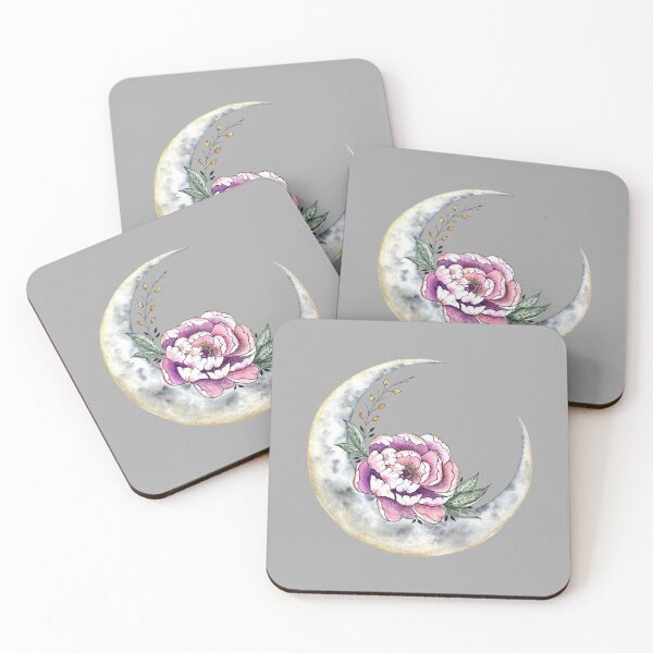 Aperçu de l'œuvre Lune pivoine créée et vendue par AmethysteCrea.