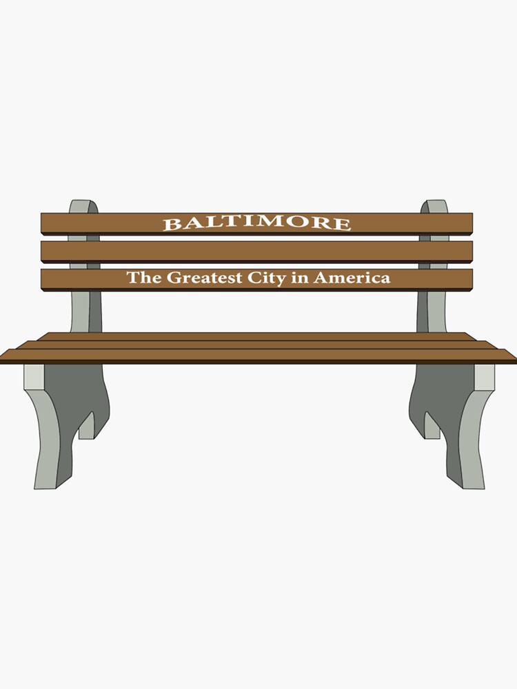 Thumbnail 3 von 3, Sticker, Baltimore Bench – Greatest City in America – Limited Edition | Perfektes Geschenk designt und verkauft von claowendy.