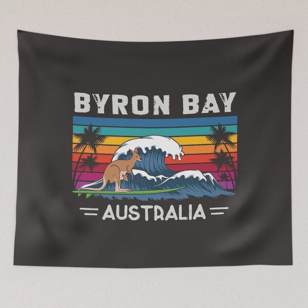 Item preview, Byron Bay Australia Vintage Kangaroo Surfer designed and sold by MrEddie10.