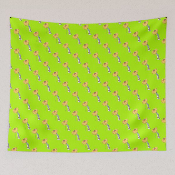 Item preview, Just Sniffing Sunshine Green Background designed and sold by JaneWrenArt.