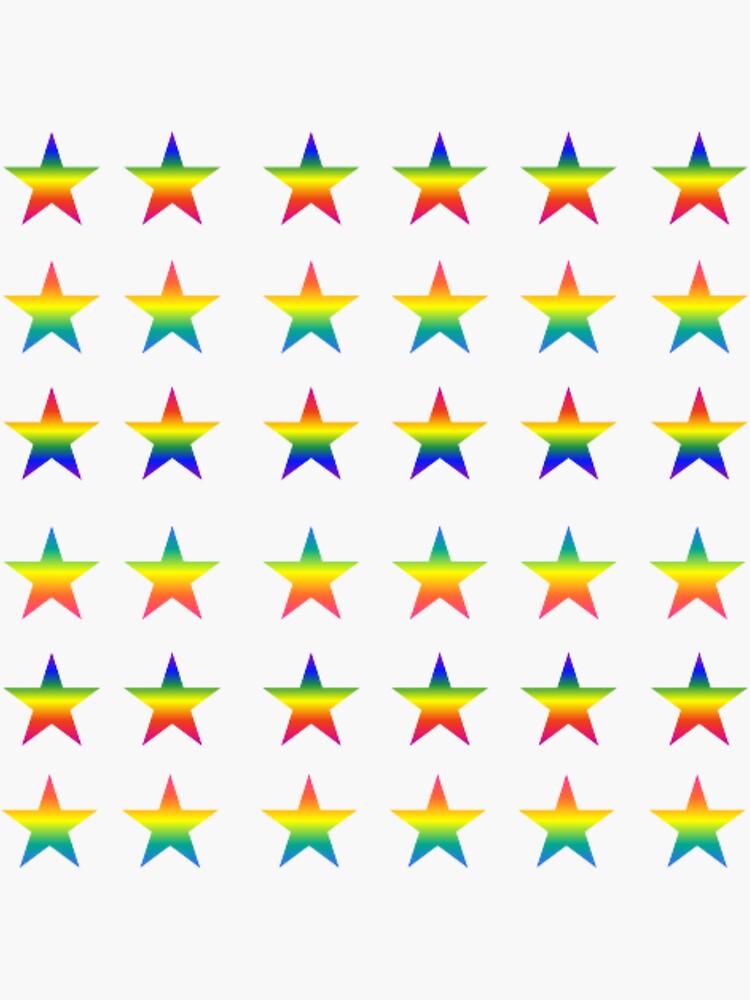 "Rainbow stars sticker pack" Sticker for Sale by ranaweeraart Redbubble