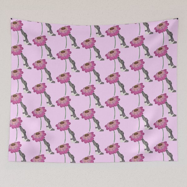Item preview, Just Sniffing - Greyhound Sniffing a Pink Flower  designed and sold by JaneWrenArt.