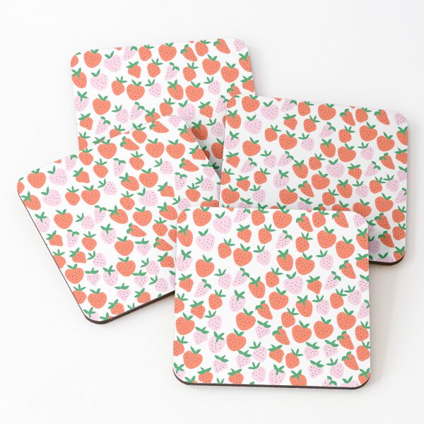 Item preview, Cute Red and Pink Strawberries Pattern designed and sold by kapotka.