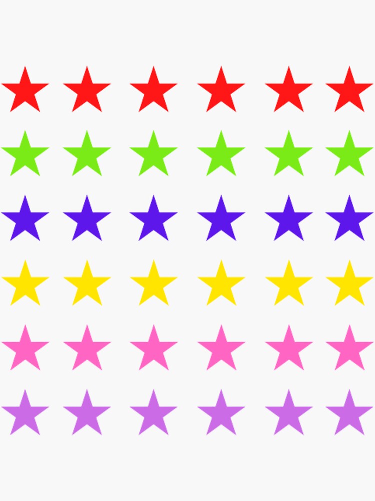 "Colorful stars sticker pack" Sticker for Sale by ranaweeraart Redbubble