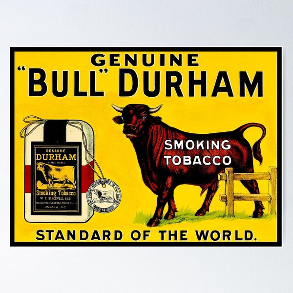 Item preview, BULL DURHAM: Vintage Smoking Tobacco Advertising Print designed and sold by posterbobs.