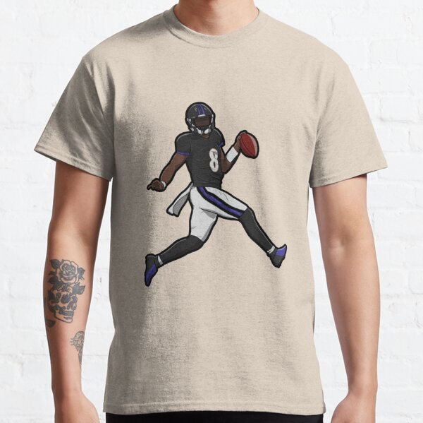 Lamar Jackson Running Touch Down Kids T-Shirt