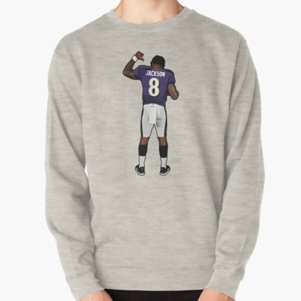 Baltimore Ravens Lamar Jackson Brush Texture Hoodie - Teexpace