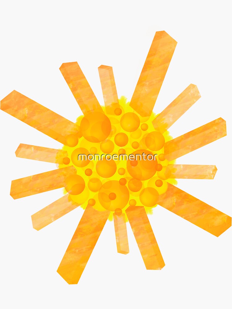 &ldquo;Geometric Sun&rdquo; Sticker for Sale by monroementor | Redbubble