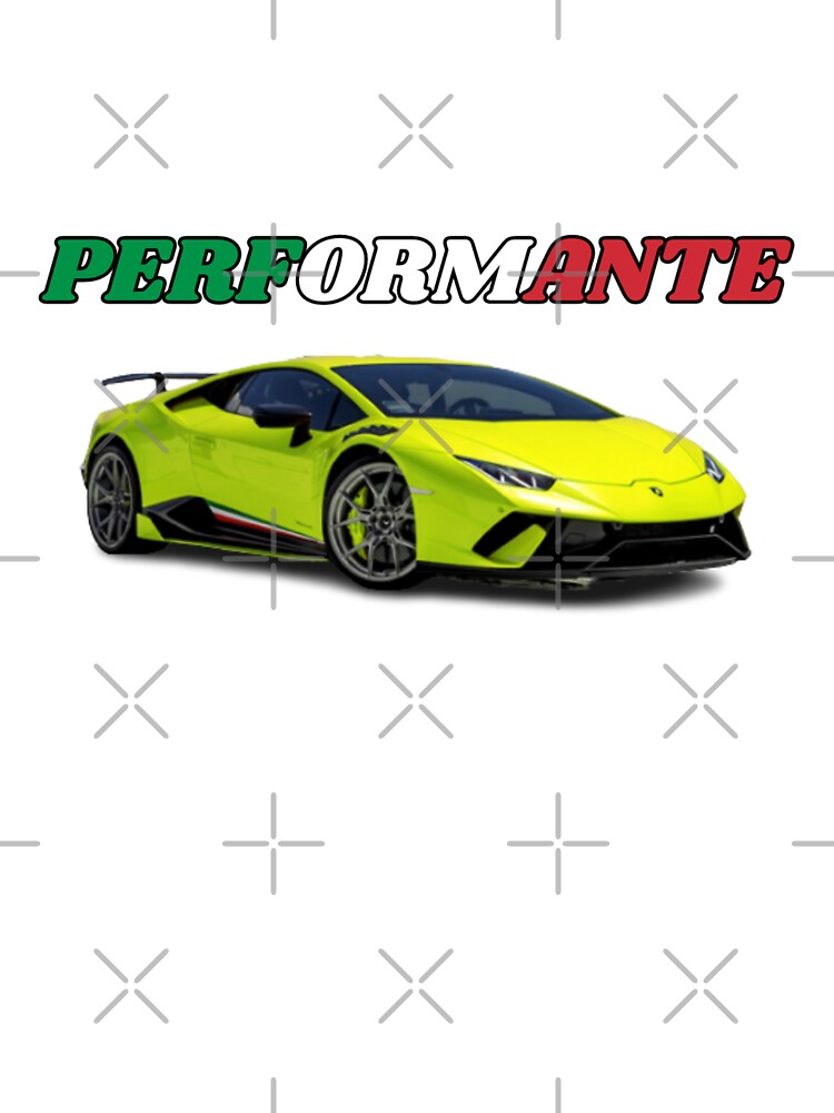 Camiseta para niños «Lamborghini Huracán Performante amarillo modificado  con los colores de la bandera italiana» de TheSupercarClub | Redbubble