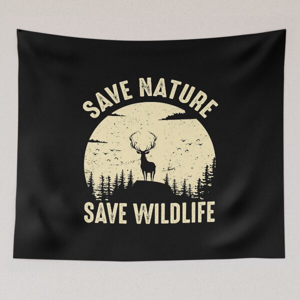 Item preview, Save Nature Save Wildlife Retro Vintage Earth Day designed and sold by haselshirt.