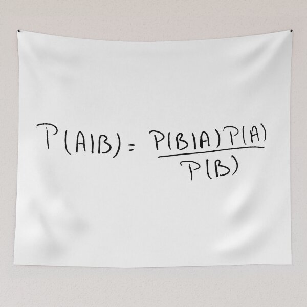 Item preview, bayes theorem of probability theory handwritten designed and sold by NoetherSym.