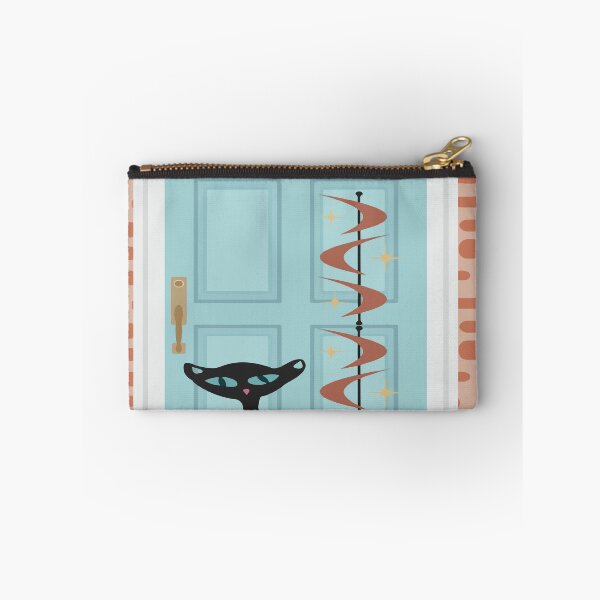Item preview, Fifties Retro Black Cat outside a Mid Century Home designed and sold by LisWilliams.