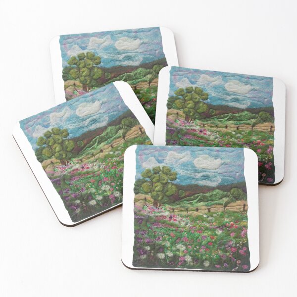 Item preview, Grandpa's Fence, Fiber Art Landscape designed and sold by MtnAshFiberArts.