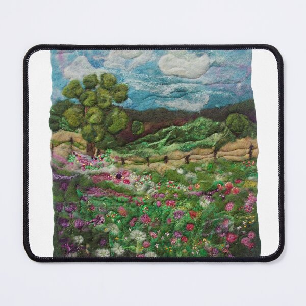 Item preview, Grandpa's Fence, Fiber Art Landscape designed and sold by MtnAshFiberArts.