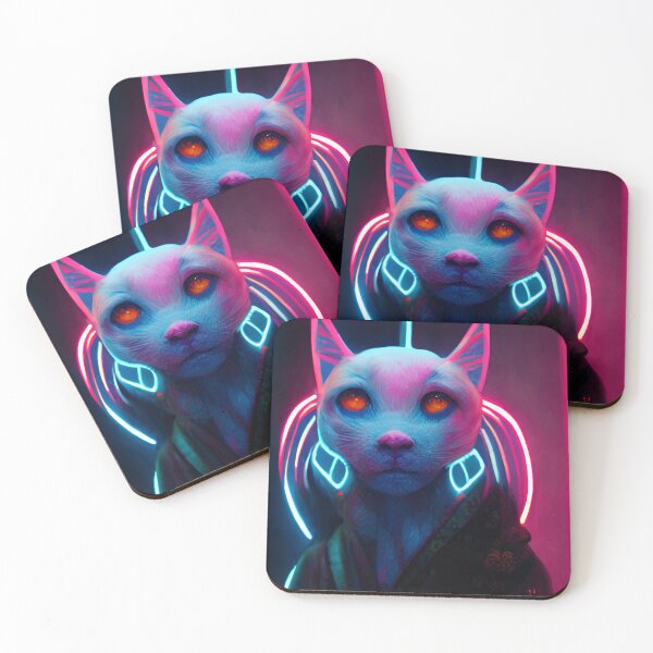 Item preview, Cyberpunk Cat Monk designed and sold by CyberStreetArt.