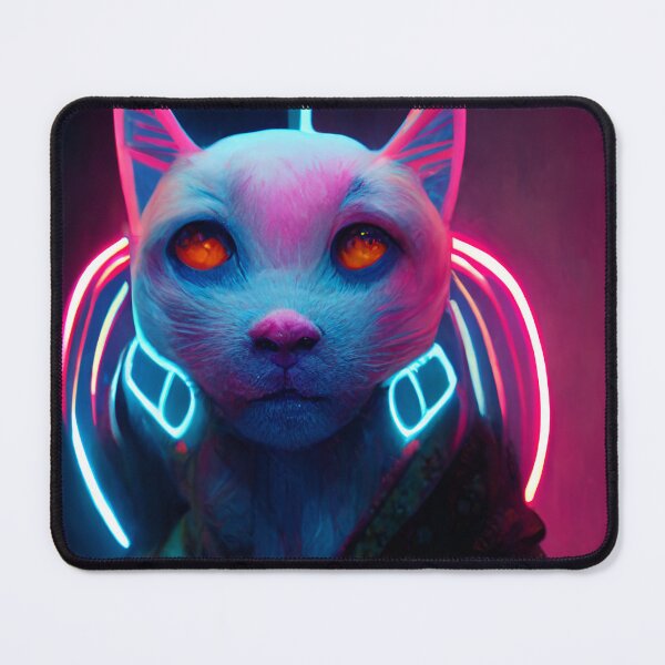 Item preview, Cyberpunk Cat Monk designed and sold by CyberStreetArt.