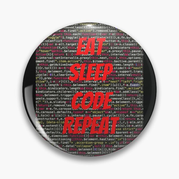 Item preview, EAT SLEEP CODE REPEAT CLASSIC T-SHIRT RED PRINT designed and sold by IslandBaneMerch.
