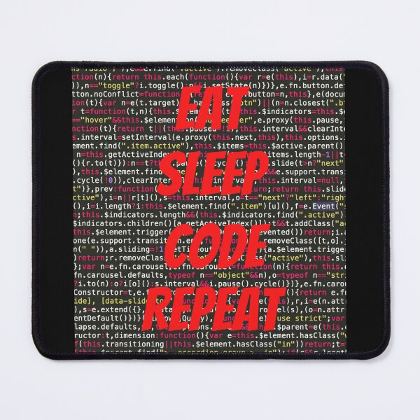 Item preview, EAT SLEEP CODE REPEAT CLASSIC T-SHIRT RED PRINT designed and sold by IslandBaneMerch.