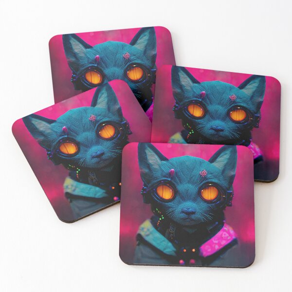 Item preview, Cyberpunk Cat Monk designed and sold by CyberStreetArt.