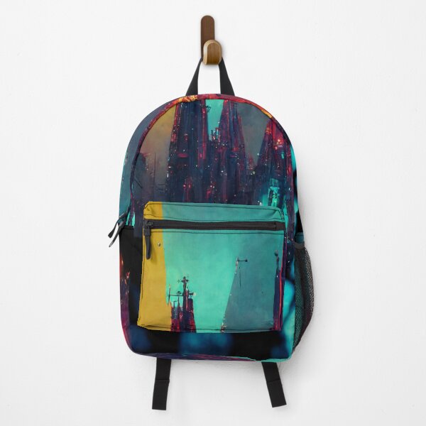 Item preview, Neon Cyberpunk Cathedral designed and sold by CyberStreetArt.
