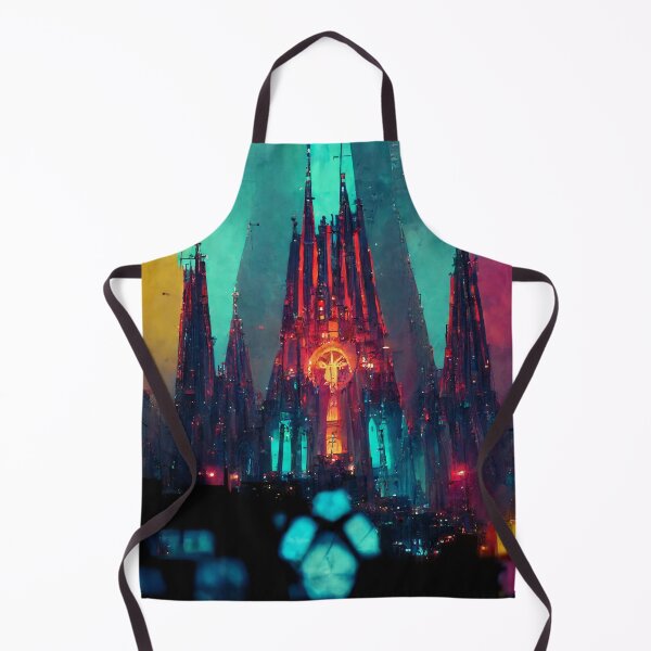 Item preview, Neon Cyberpunk Cathedral designed and sold by CyberStreetArt.