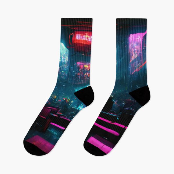 Item preview, Neon Cyberpunk Night Club designed and sold by CyberStreetArt.