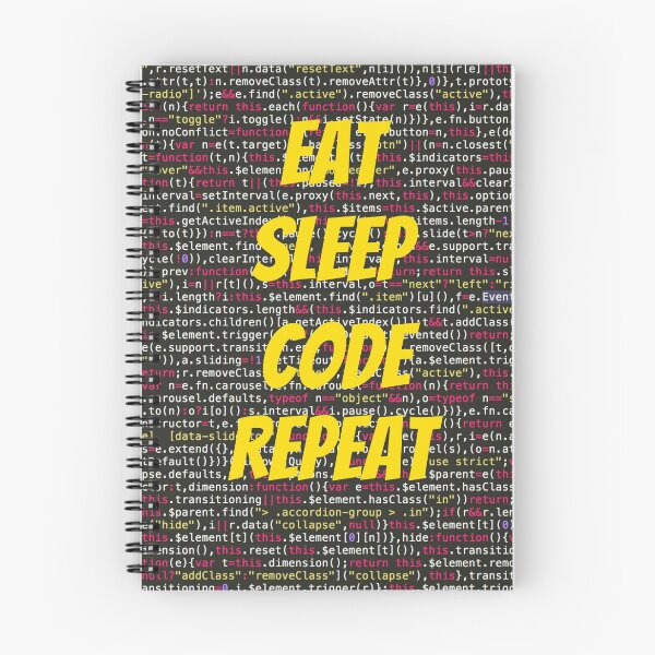 Item preview, EAT SLEEP CODE REPEAT CLASSIC T-SHIRT YELLOW PRINT designed and sold by IslandBaneMerch.