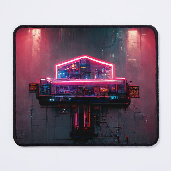 Item preview, Neon Cyberpunk Abstract Wall Decor designed and sold by CyberStreetArt.