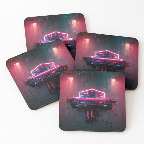 Item preview, Neon Cyberpunk Abstract Wall Decor designed and sold by CyberStreetArt.