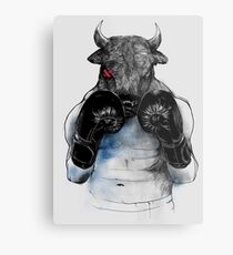 The eye of the Raging Bull Metal Print