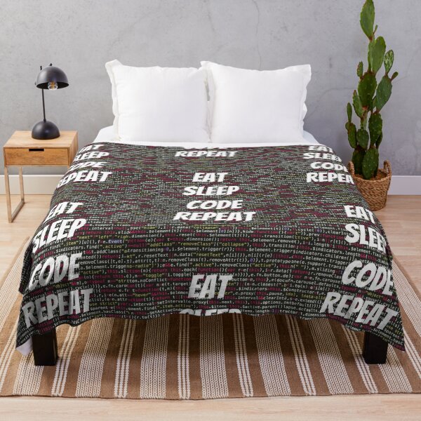 Artikelvorschau, EAT SLEEP CODE REPEAT KLASSISCHES T-SHIRT MIT WEISSEM DRUCK entworfen und verkauft von IslandBaneMerch.
