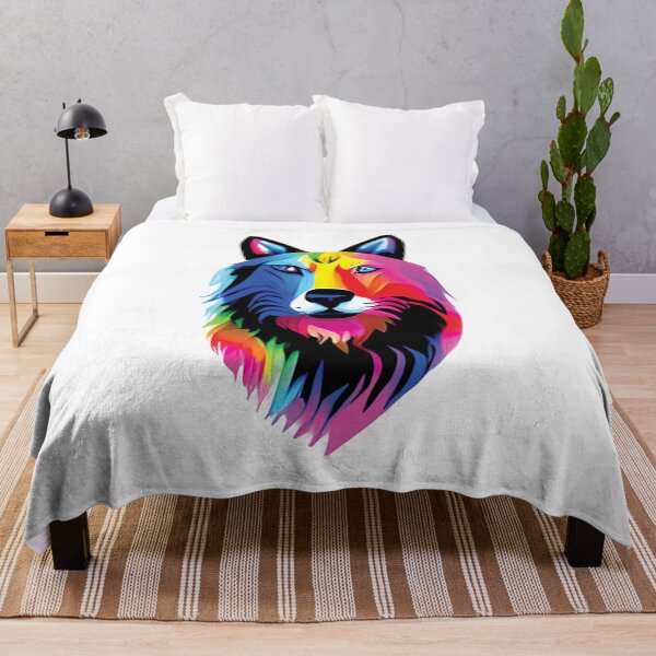 Item preview, Cute colorful Wolf designed and sold by ralick.