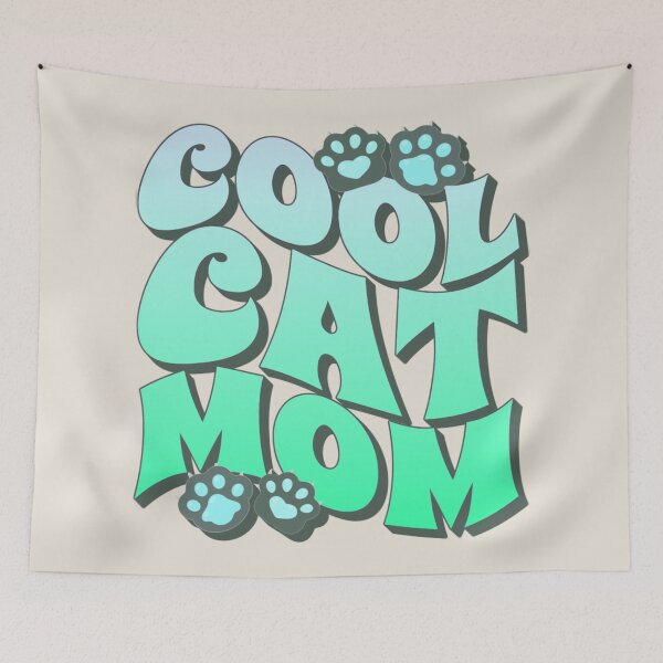 Item preview, Turquoise Cool Cat Mom, Great Slogan For All Moms Who Own A Cat designed and sold by TrulyEpoque.
