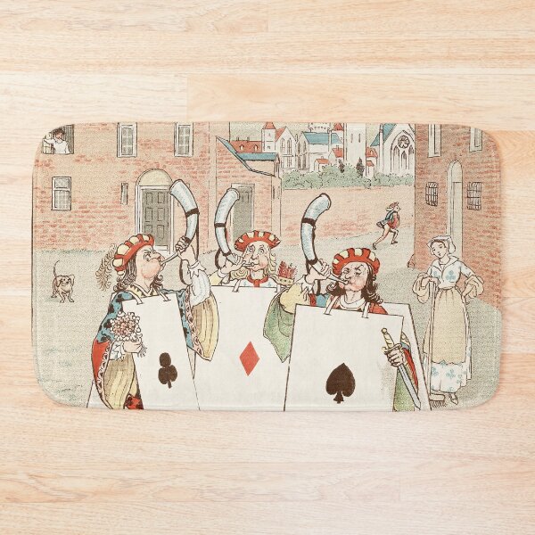 Item preview, The Queen of Hearts Pl 5 (1887) -Three Card Knaves Blowing Horns- Randolph Caldecott English designed and sold by TeeARTHY.