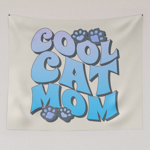 Item preview, Blue Cool Cat Mom, Great Slogan For All Moms Who Own A Cat designed and sold by TrulyEpoque.