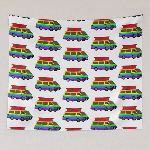 Item preview, Rainbow Vintage Hi Ace Campervan  designed and sold by Clare Colins.