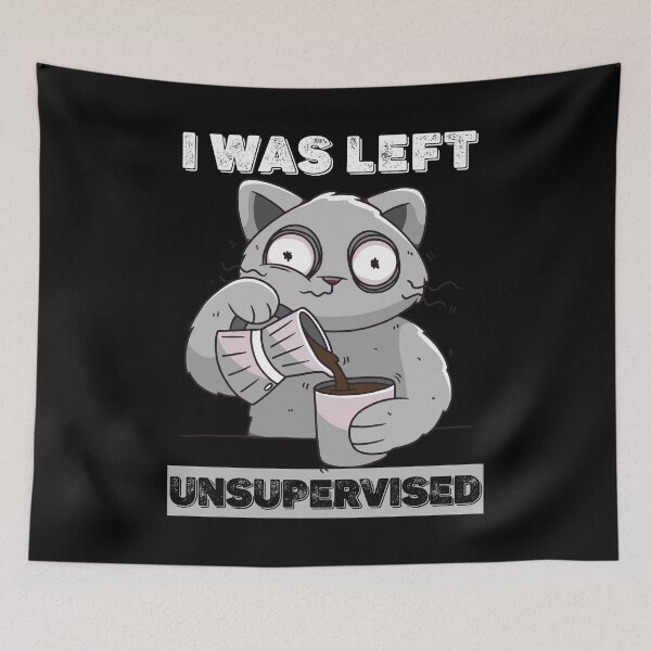 Item preview, Coffee and Cat I was Left Unsupervised designed and sold by GraphismCats.