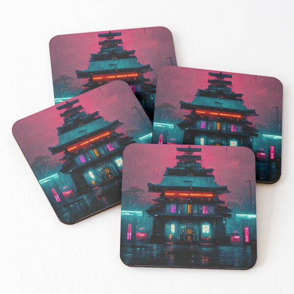 Item preview, Neon Cyberpunk Japanese Shrine designed and sold by CyberStreetArt.