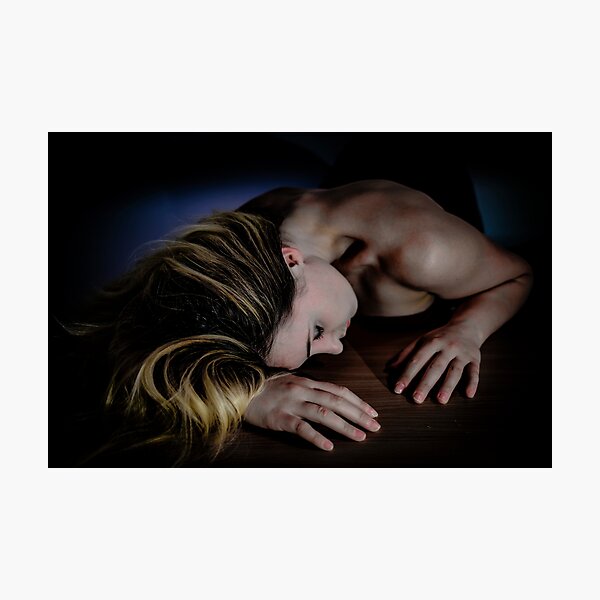 Nude Blonde on Desk. Photograph by Nobs Norbury Photographic Print
